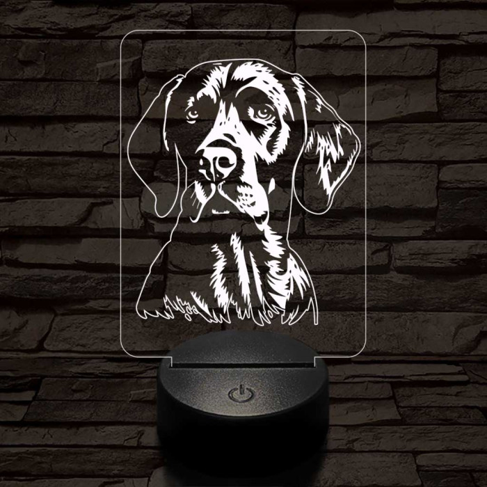 Pointer-fej 7 színű 3D led lámpa