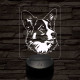 Walesi törpekutya 7 színű 3D led lámpa