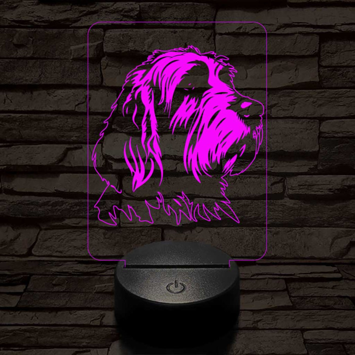 Vidravadász kopó 7 színű 3D led lámpa