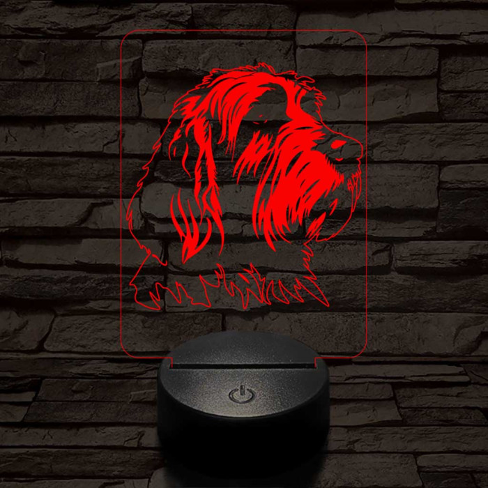 Vidravadász kopó 7 színű 3D led lámpa