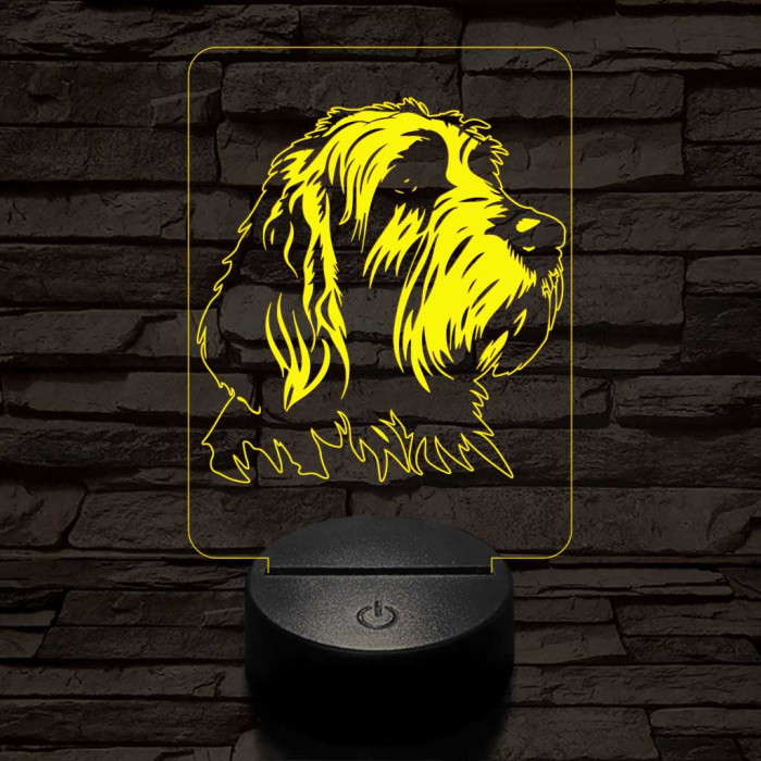 Vidravadász kopó 7 színű 3D led lámpa