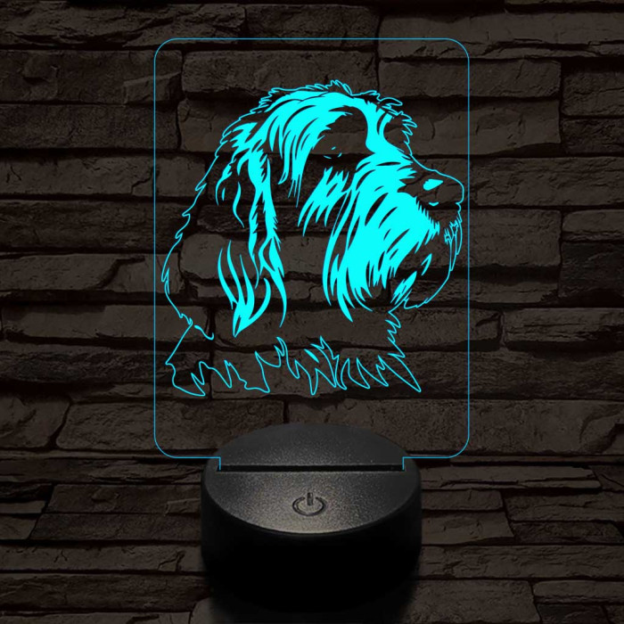 Vidravadász kopó 7 színű 3D led lámpa