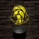 lhasa apso 7 színű 3D led lámpa