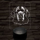 Leonbergi kutya 7 színű 3D led lámpa