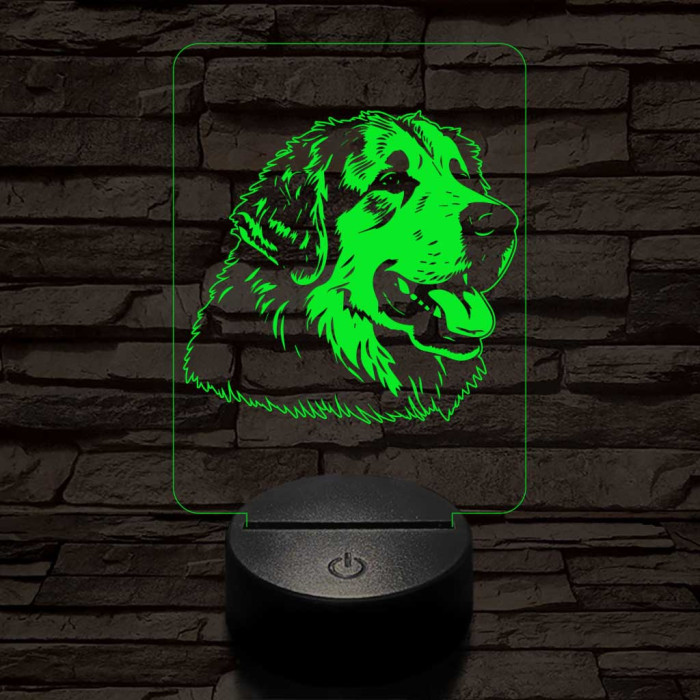 Kuvasz 7 színű 3D led lámpa