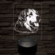 Kuvasz 7 színű 3D led lámpa