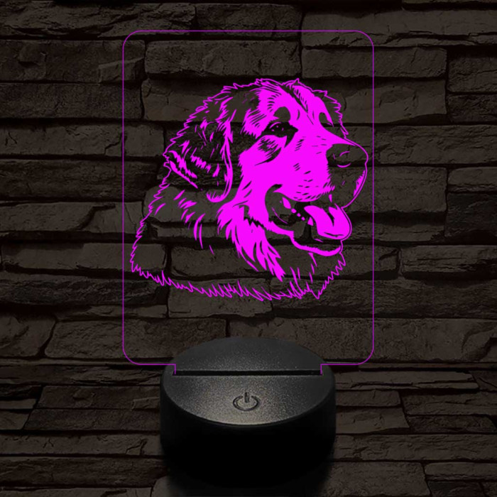 Kuvasz 7 színű 3D led lámpa