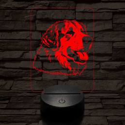 Kuvasz 7 színű 3D led lámpa