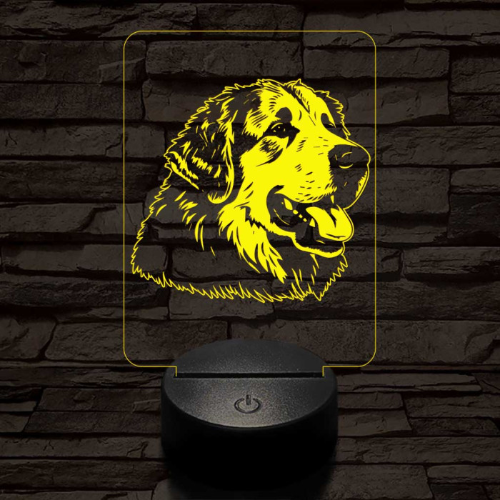 Kuvasz 7 színű 3D led lámpa