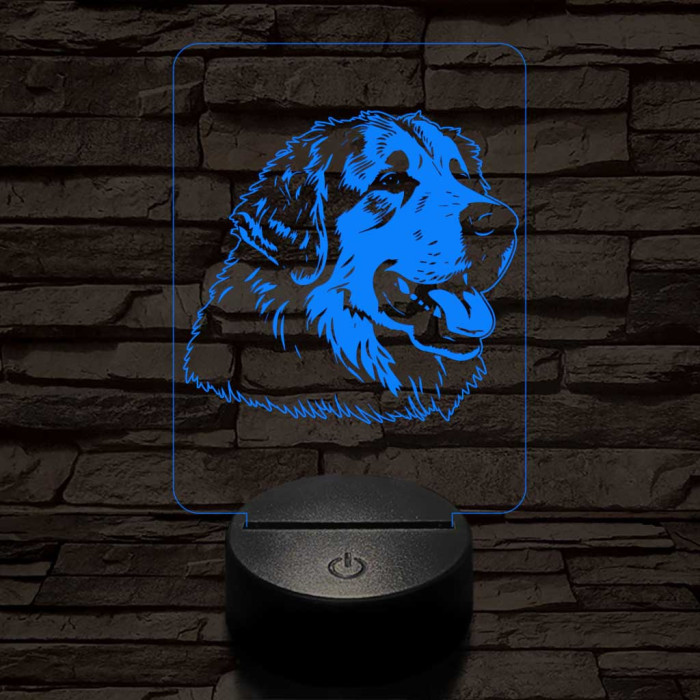 Kuvasz 7 színű 3D led lámpa