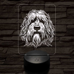 Komondor 7 színű 3D led lámpa