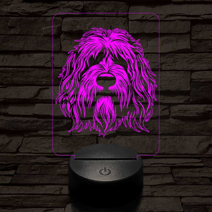 Komondor 7 színű 3D led lámpa