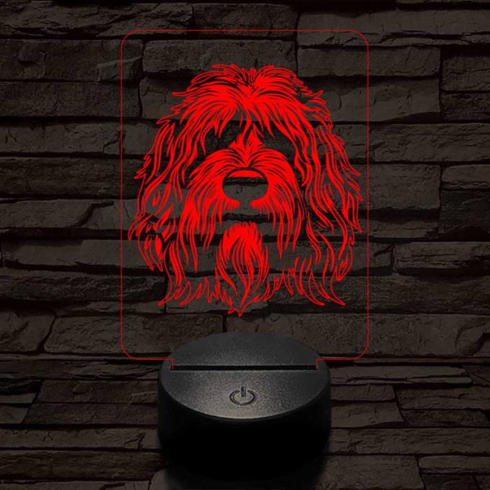 Komondor 7 színű 3D led lámpa