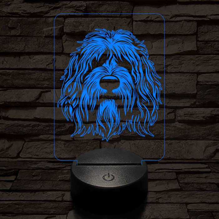 Komondor 7 színű 3D led lámpa