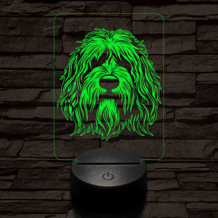 Komondor 7 színű 3D led lámpa