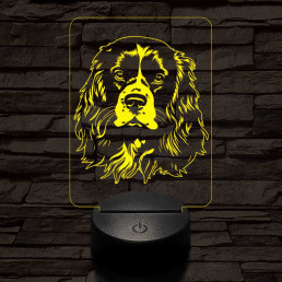 Cavarlier king charles spániel 7 színű 3D led lámpa