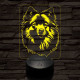 Keeshond 7 színű 3D led lámpa