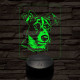 Jack russel terrier 7 színű 3D led lámpa