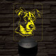 Jack russel terrier 7 színű 3D led lámpa