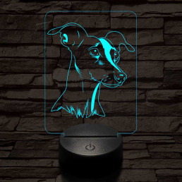 Kis olasz agár 7 színű 3D led lámpa
