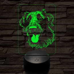 Ír farkaskutya 7 színű 3D led lámpa