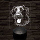 Ír farkaskutya 7 színű 3D led lámpa