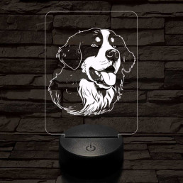 Berni pásztorkutya 7 színű 3D led lámpa