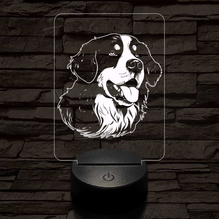Berni pásztorkutya 7 színű 3D led lámpa