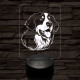 Berni pásztorkutya 7 színű 3D led lámpa