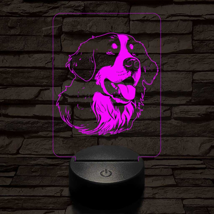 Berni pásztorkutya 7 színű 3D led lámpa