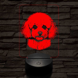 Pamacskutya 7 színű 3D led lámpa