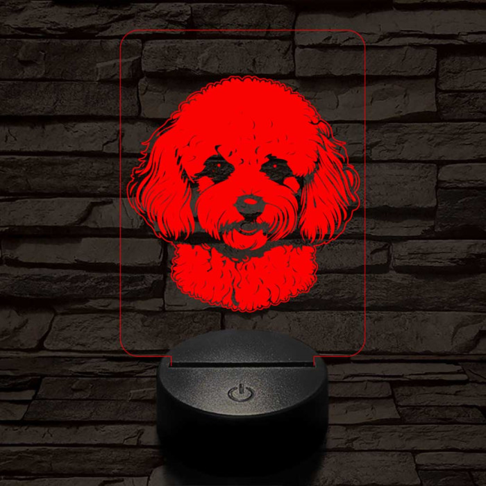 Pamacskutya 7 színű 3D led lámpa