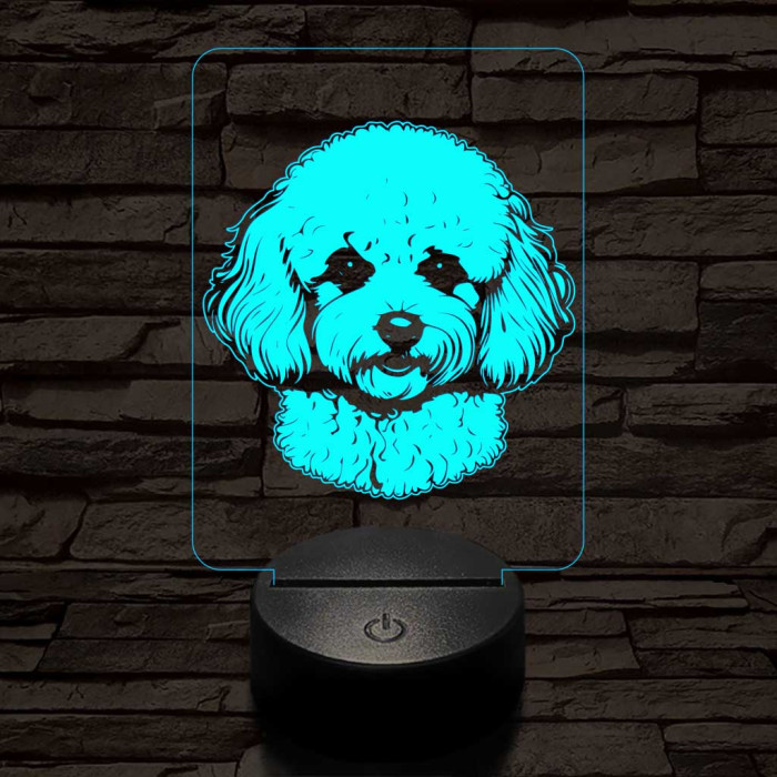 Pamacskutya 7 színű 3D led lámpa