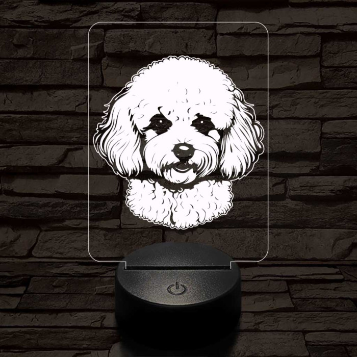 Pamacskutya 7 színű 3D led lámpa