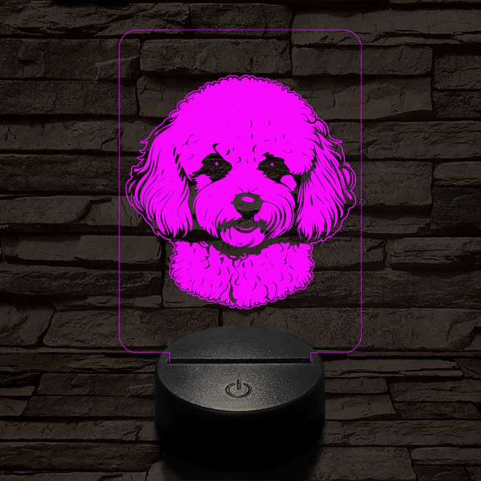 Pamacskutya 7 színű 3D led lámpa