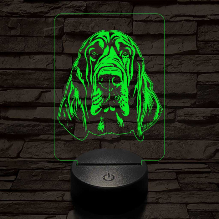 Angol véreb 7 színű 3D led lámpa
