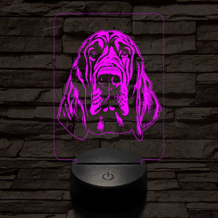 Angol véreb 7 színű 3D led lámpa