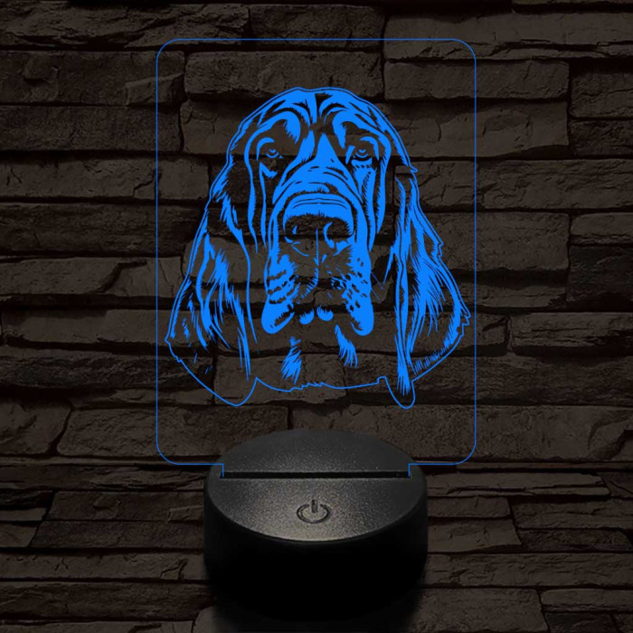 Angol véreb 7 színű 3D led lámpa