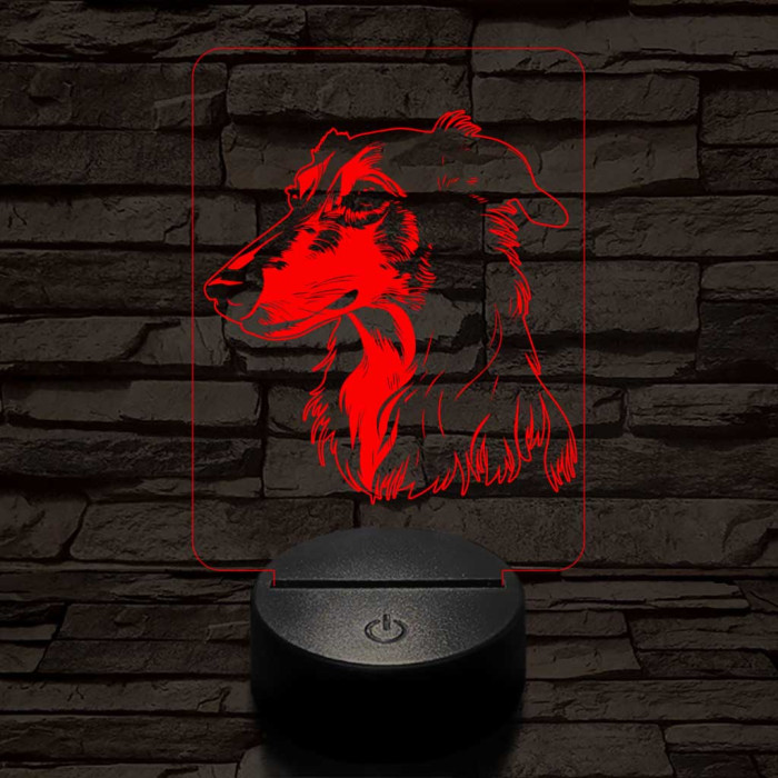 Orosz agár 7 színű 3D led lámpa