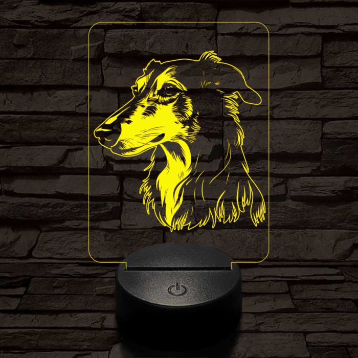 Orosz agár 7 színű 3D led lámpa