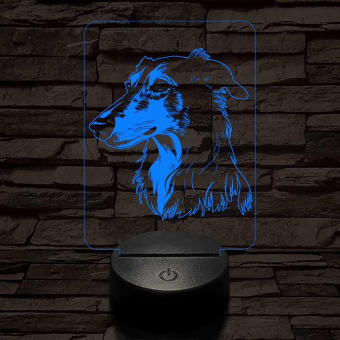 Orosz agár 7 színű 3D led lámpa