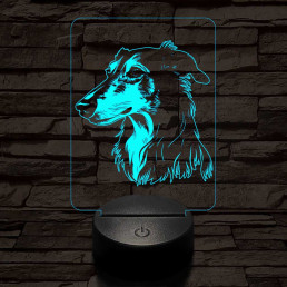 Orosz agár 7 színű 3D led lámpa