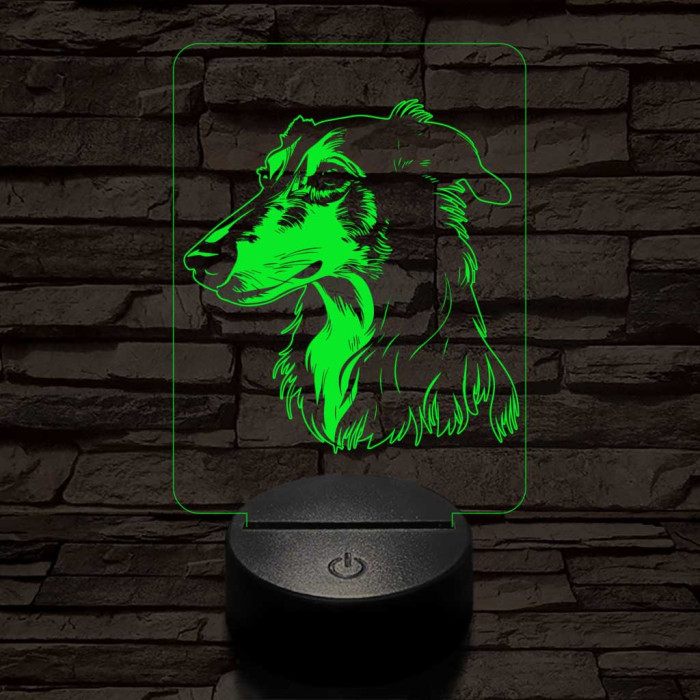 Orosz agár 7 színű 3D led lámpa