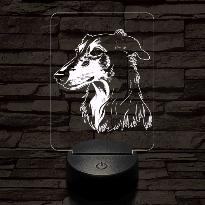 Orosz agár 7 színű 3D led lámpa