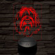 Brie-i juhászkutya 7 színű 3D led lámpa
