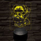 Belga törpe griffon 7 színű 3D led lámpa