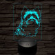 Cairn terrier 7 színű 3D led lámpa