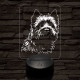 Cairn terrier 7 színű 3D led lámpa