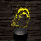 Cairn terrier 7 színű 3D led lámpa
