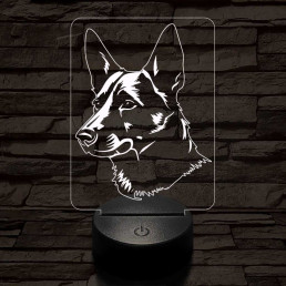 Kánaán kutya 7 színű 3D led lámpa